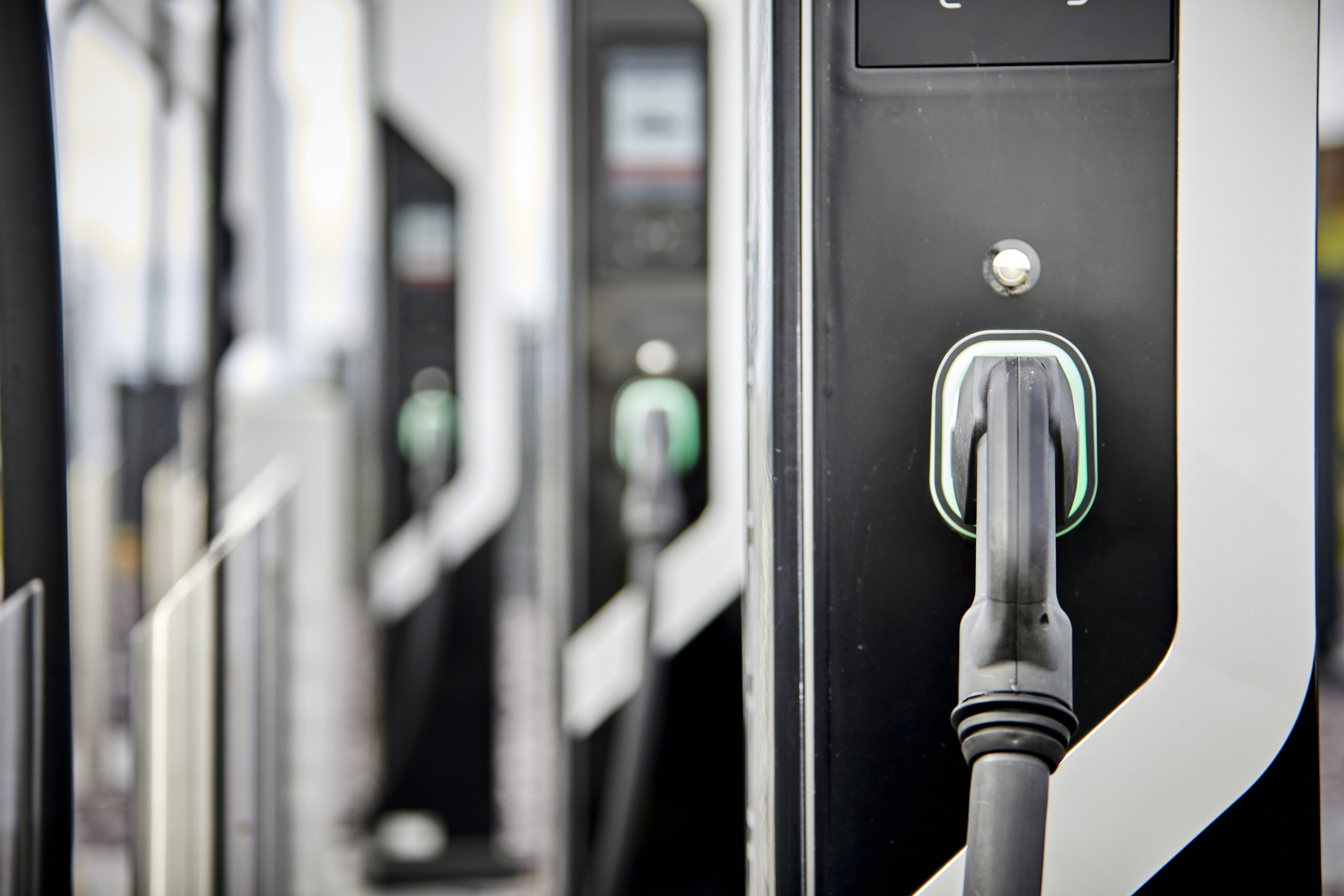 Une banque de chargeurs pour voitures électriques