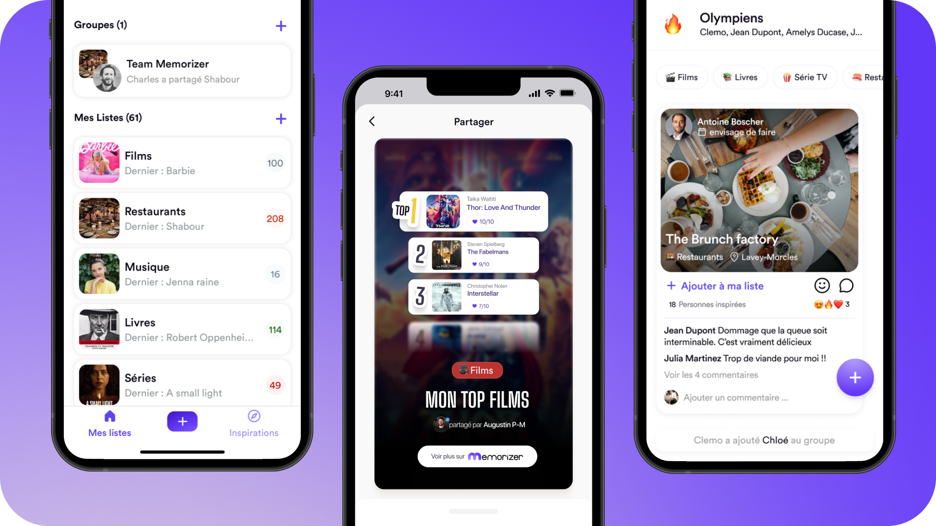 Memorizer est une application de suivi de films et de livres qui vous aide également à trouver l'inspiration