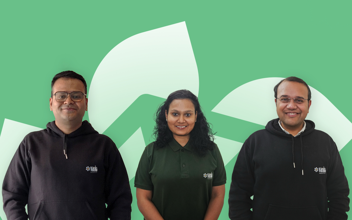 Co-fondateurs de Varaha Vishal Kuchanur, Ankita Garg, Madhur Jain