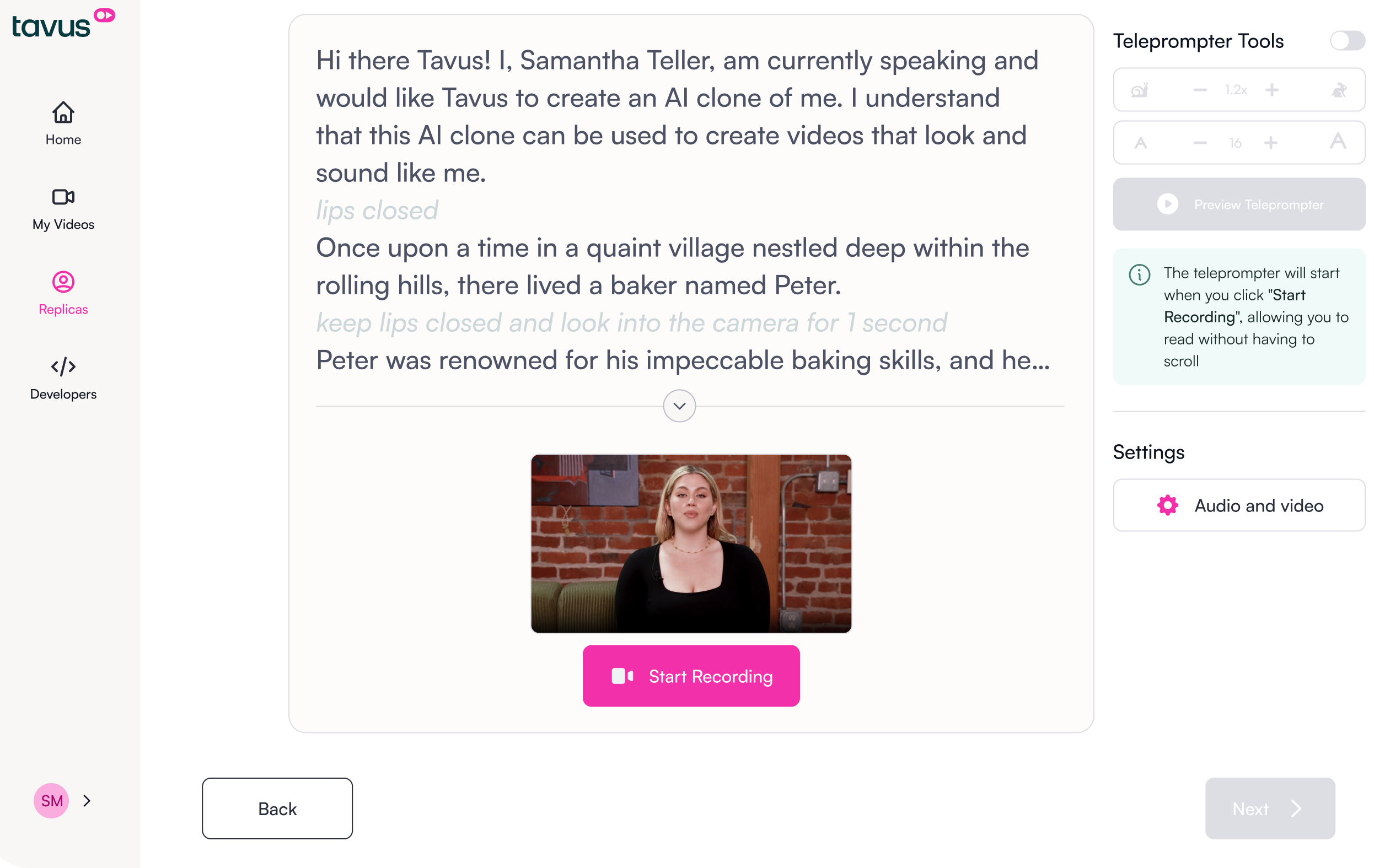 Le clonage de Tavus en action