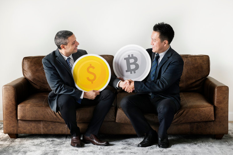 Échanger un dollar avec la crypto-monnaie