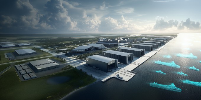 Rendu du chantier naval saronique du futur