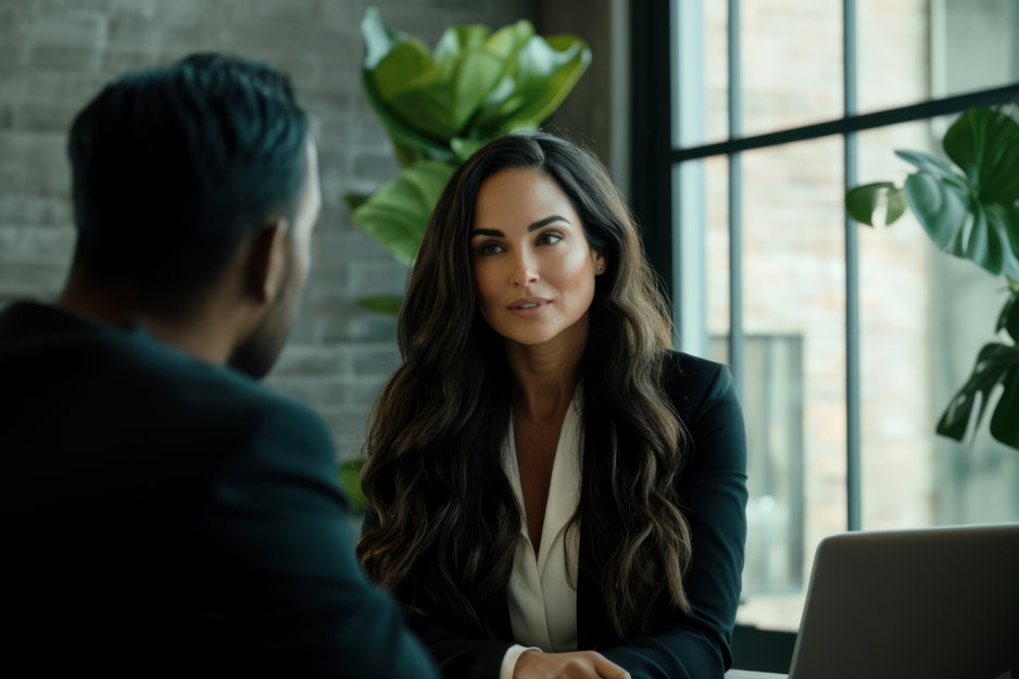 Les gens d'affaires discutant de MVL