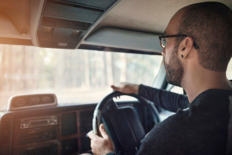 Business Van Driver au travail