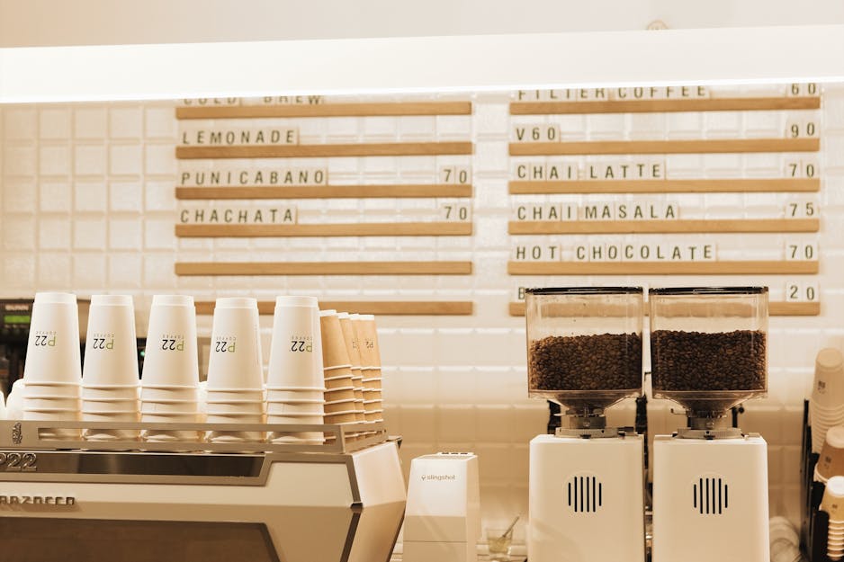 Menu et prix du café