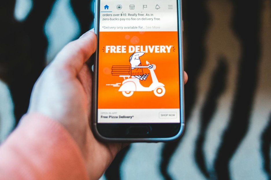 Bannière publicitaire de livraison de pizza