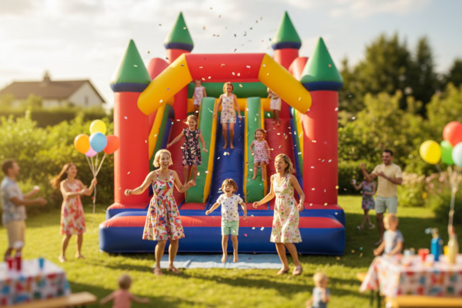 Fête de la maison gonflable