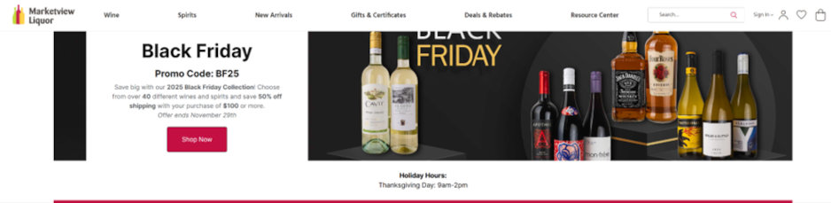 Capture d'écran de Marketview Liquor