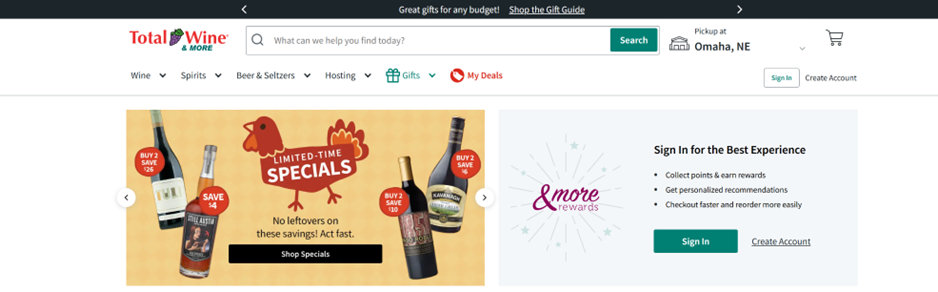 Capture d'écran de Total Wine and More