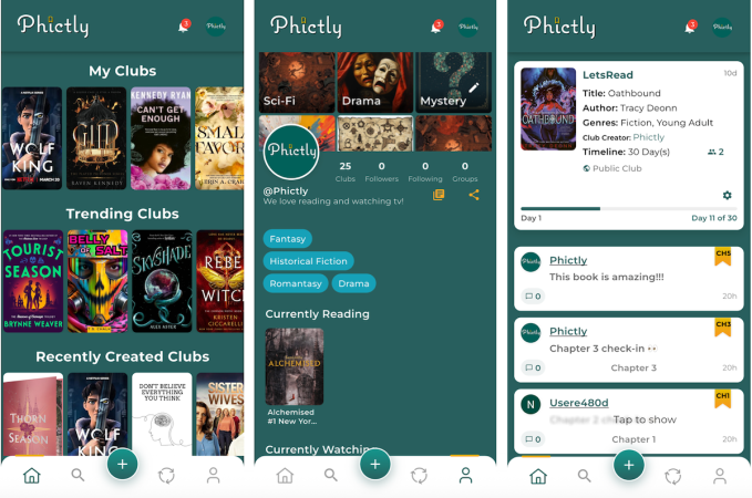La nouvelle application de Phictly rassemble les gens autour de leurs livres et émissions de télévision préférés