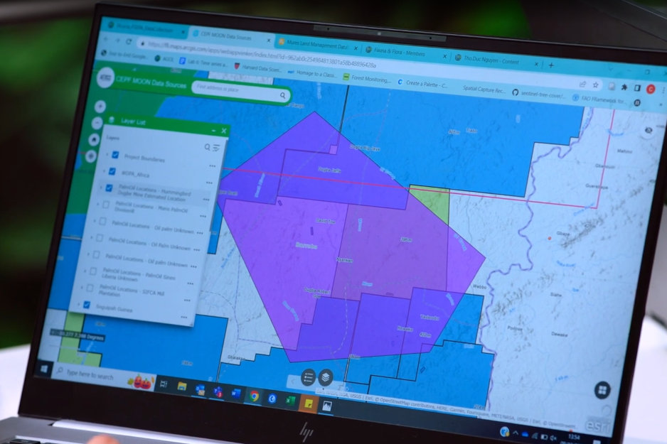Capture d'écran d'ArcGIS