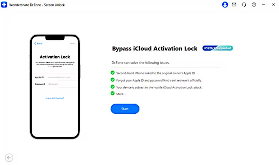 Wondershare Dr. Fone - étape 1