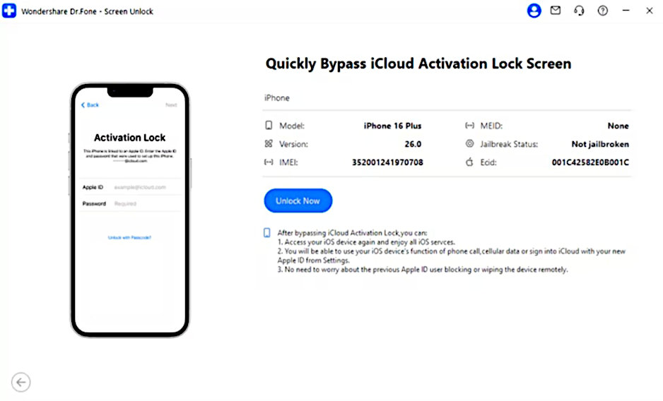 Wondershare Dr. Fone - étape 2
