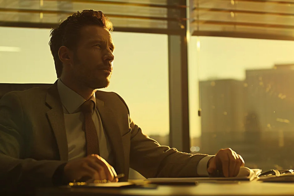 Homme d'affaires calculant le retour sur investissement