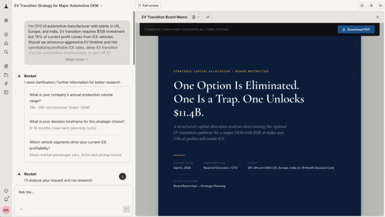 La startup d'IA Rocket propose des rapports de style McKinsey à une fraction du prix