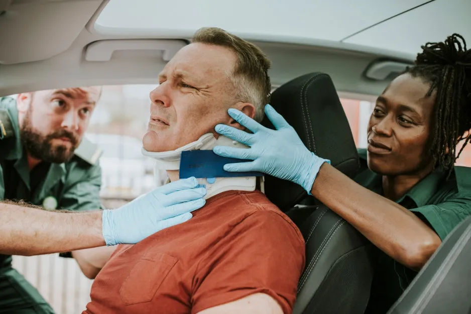 blessure d'un accident de voiture